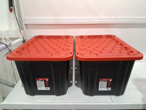 2PK Accent Pro Series heavy duty tote storage bin - 120l - red/black (model: 2277460) image 2