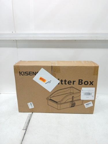 kiseng high sided cat litter box - XL - 14.96" x 22.83" x 10.2" - stainless steel image 2