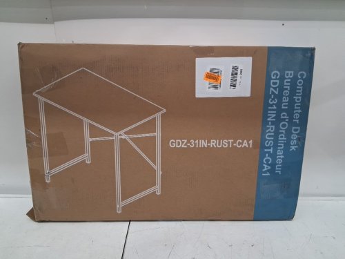 Wooden Modern Small Computer Desk - 32" X 20" X 30" - Rustic Brown (Model: GDZ-31IN-RUST-CA1) image 2
