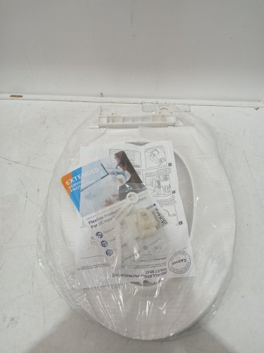 Garvee elongated soft close easy clean plastic toilet seat - 19" - white - (model: pho_11gxk800) image 4