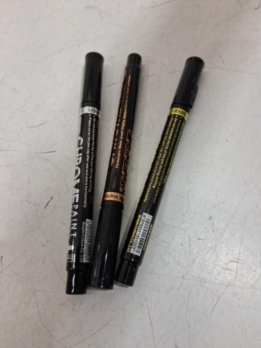 3pc Demei HIGH GLOSS LIQUID CHROME MARKERS - 0.7MM - SILVER / BRONZE / GOLD image 3