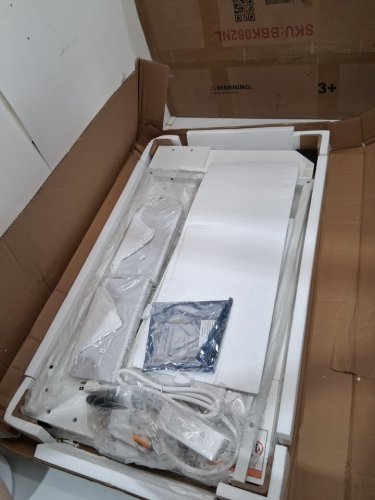 Computer Desk With LED lights, side pouch, Monitor Stand and Power Outlet - 48" - white (model: 55sccksr2d120wpvcmjq) image 10