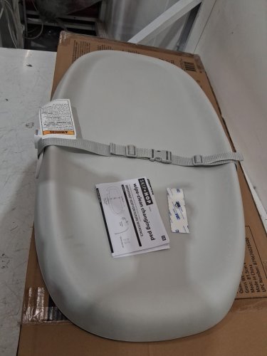 skip hop nursery style baby changing pad, wipeable change pad - 31.5" x 18.25" x 2.5" - grey (model: 304050-kaz01) image 3