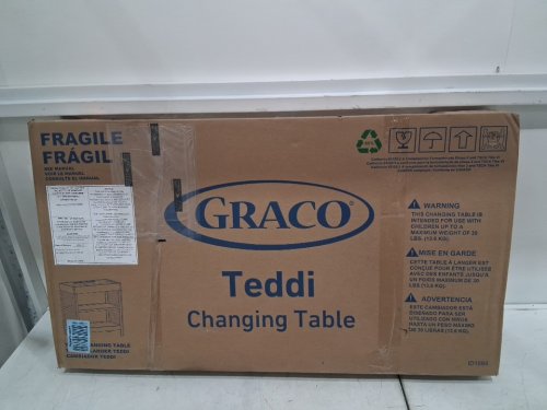 graco teddi baby changing table with 2 shelves - 33" x 17" x 35" - white (model: 00524-2101-vc) image 9