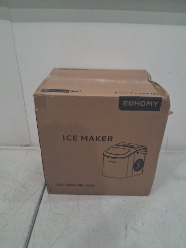 EUHOMY Countertop Ice Maker Machine with Handle, Basket and Scoop - MAKES 26LB/Day - BLACK (MODEL : im-06d / IM001-Bbl-CAEH) image 2