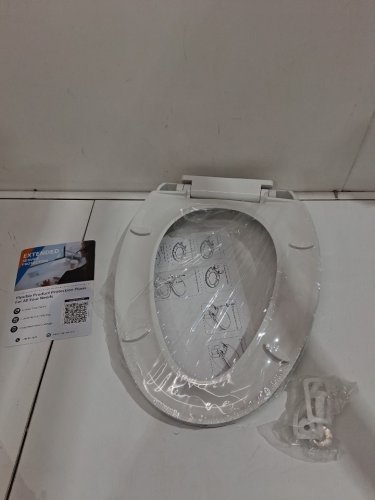 GARVEE Elongated Soft Close Toilet Seat Cover / Lid - 17" - white (Model: PHO-0R8LA399) image 4