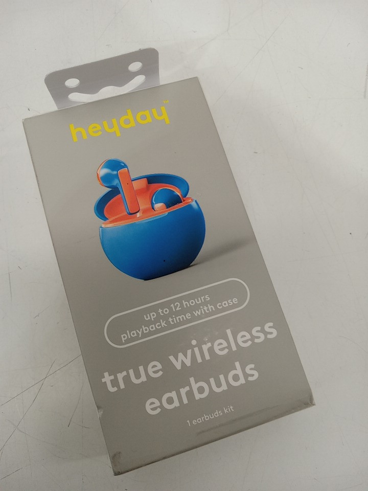 Heyday true wireless Sweat Resistant Bluetooth Earbuds - 33FT RANGE - Bright Blue (Model: 008 07 0485) image 2
