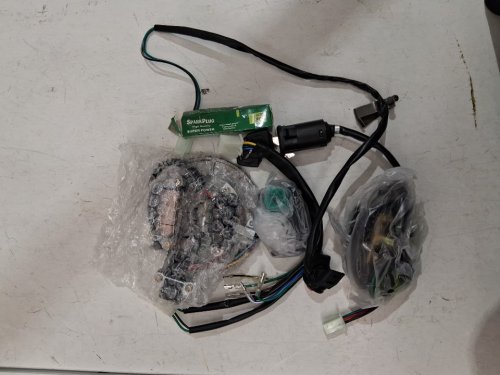 IGNITION SWITCH CDI SPARK PLUG AND WIRING COMPONENTS - FITS SELECT 4 STROKE MODELS - 50CC - 125CC - BLACK image 2