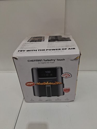 CHEFMAN MINI TURBOFRY TOUCH DIGITAL AIR FRYER - 2QT - GREY (MODEL:RJ38-2T-GREY) image 2