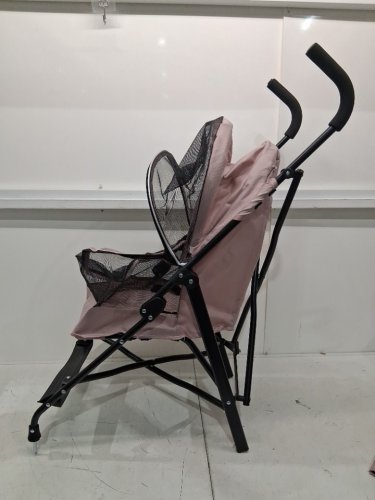 umbrella shaped Pet Gear foldable Pet Stroller with 4 Wheels - pink\black image 4