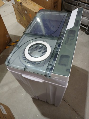 dortala twin tub portable semi-automatic washing machine - 29" x 16.5" x 31.5" - dark grey (Model: fp11210us-gr) image 9