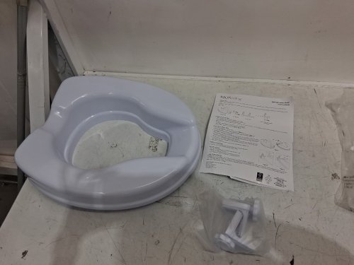 Bios Living 2" Raised Toilet Seat with Lid - White (Model: 59056L) image 3