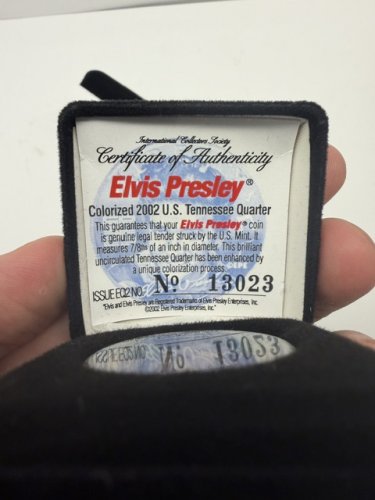 2 ELVIS PRESLEY COLORIZED TENNESSEE QUARTERS LIMITED EDITION image 3