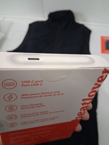 unisex heatlovers heated puffer vest with rechargeable battery pack  - MEDIUM - black image 4