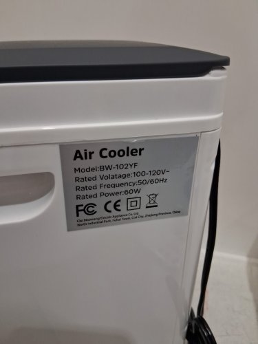 3-IN-1 PORTABLE 60° OSCILLATING AIR CONDITIONER/COOLER WITH REMOTE - 3 SPEEDS - 5.5L - WHITE(MODEL: BW-102YF) image 8