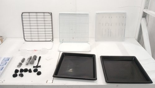 Pet Crate Transparent Enclosure Metal Wire Kennel - Small - Black/White image 3