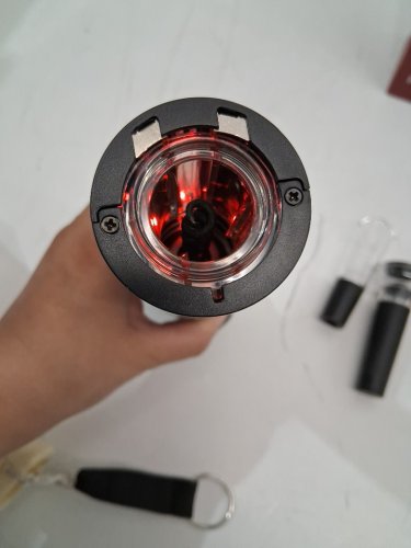 Electric Wine Opener with Foil Cutter, Automatic Corkscrew and Foil Remover, Stainless Steel, One Touch Wine Bottle Opener, Rechargeable 100-240V - black (model: HX001) image 3