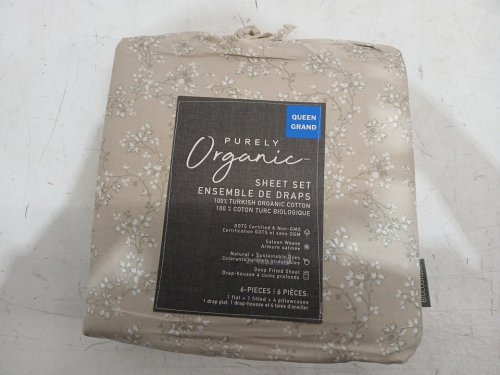 6pc purely organic 100% Turkish organic cotton sheet set - queen - taupe (model: 1796241) image 4