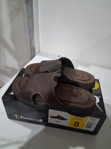 men's prospector austin 2.0 slide sandal - 8 - brown / black (Style: 1982232) image 2