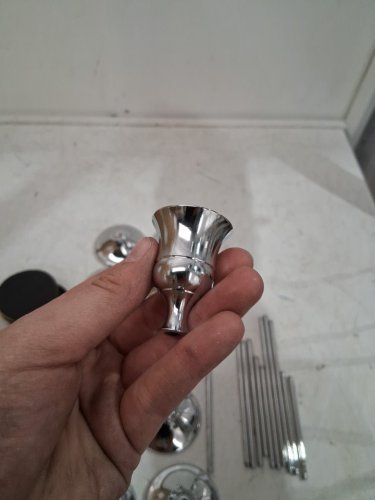 10pc Vintage style Metal Candlestick Holders - 4"/5"/6" - SILVER (model:tc-tch-mtag12p) image 4
