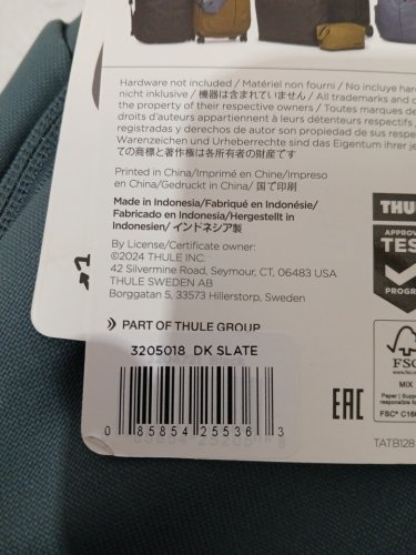 thule aion travel backpack - 28l - dark slate (model: 3205018) image 3