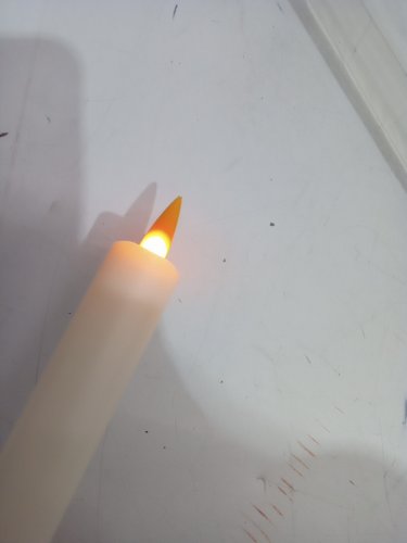 3pk  Flameless Taper Candles- 10" - ivory image 4