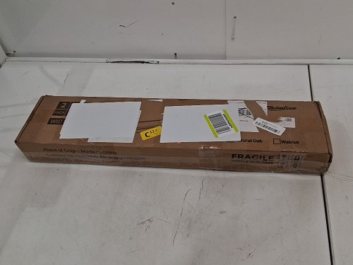 2PK HeimLove wall mounted PICTURE LEDGE FLOATING SHELVES - 24" - natural oak image 2