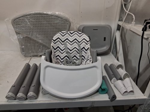 HONEY JOY 8 in 1 Convertible High Chair - wave grey image 3