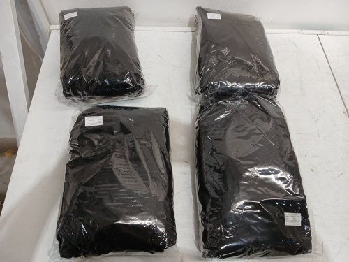4pk pesonlook rectagle spandex table skirts fitted stretch tablecloth - 8ft - black image 5