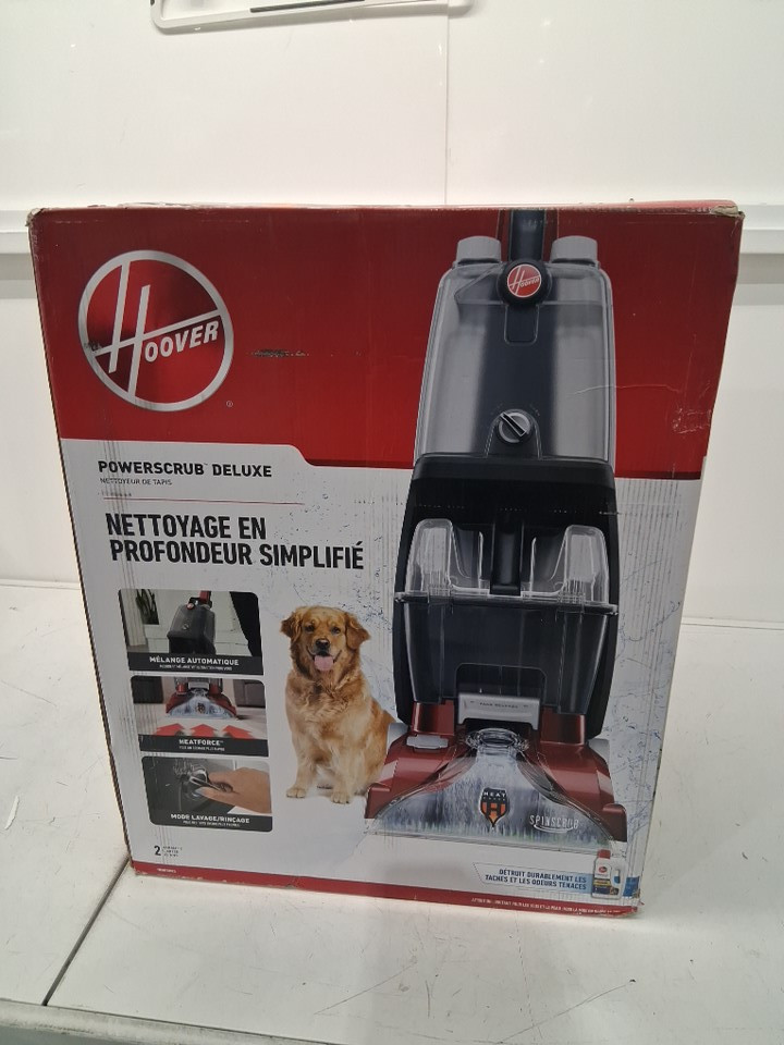 Hoover PowerScrub Deluxe Upright Carpet Cleaner with Spin Scrub, Multi‑Directional Brushes, Dual‑Tank System, Heat Force Rapid‑Dry, and Automatic Detergent Mixing - 20 FT Cord - red/black (MODEL: FH50150VCD) image 2