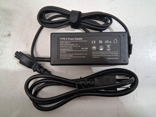 REPLACEMENT FAST CHARGING USB-C POWER ADAPTER FOR CHROMEBOOK LAPTOPS - 65W - BLACK (MODEL: sm65cl-01) image 2