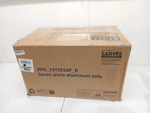 2PK garvee padded patio footrests with aluminium frame - 15.3" x 28" - Grey/Black image 2