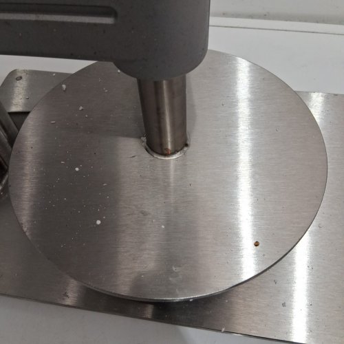 Manual Pizza Dough 9.5" Press Machine Stainless Steel Pizza Presser Height Adjustable - 22.24" X 21.46" X 10.24" - SILVER (MODEL: APD24-b) image 4