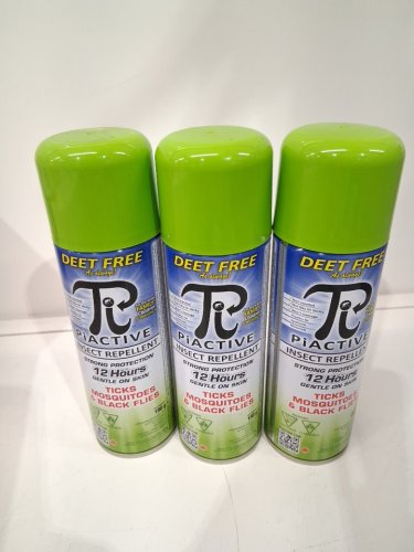 3 piactive deet free insect repellent for ticks, mosquitoes and black flies - 150g each image 2