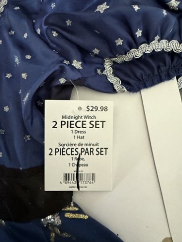 2PC GIRLS PALAMON MIDNIGHT WITCH COSTUME - SMALL (4-6) - BLUE/SILVER/GOLD (STYLE: 40971) image 3