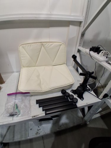DurayLoly Backed Criss Cross Office Chair with Wheels & 2 Layer Comfy PU Leather - Beige (Model: DL91-LC-2T-BE1) image 3