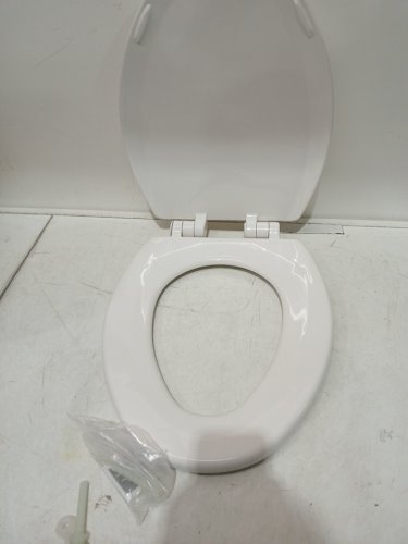 MAYFAIR LANNON SLOW-CLOSE ENAMELED WOOD ELONGATED TOILET SEAT - 18.5" - WHITE (MODEL: 1843SLOW 000) image 4