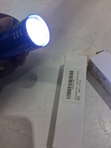 2 LED PHOTOELECTRIC LIGHTWEIGHT ALUMINUM FLASHLIGHT - BLUE image 4