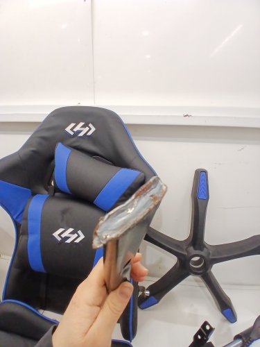 hldirect Ergonomic Gaming Office Chair with Lumbar Support Footrest Headrest - 300lb max - BLACK/BLUE (MODEL: DY-02-BKBU) image 8