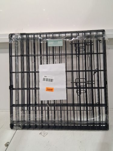 MIDWEST ICRATE DOUBLE DOOR FOLDING METAL DOG CRATE WITH LEAK PROOF TRAY - 24" x 18" x 19" (small) - BLACK - (MODEL: 1524DD) image 2