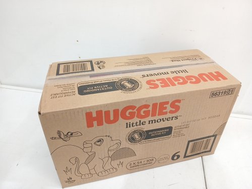 108PK HUGGIES LITTLE MOVERS DIAPERS - SIZE 6 image 2