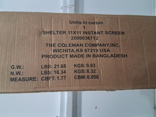 COLEMAN SCREENED CANOPY TENT WITH INSTANT SETUP - 11FT x 11FT - BACK HOME SCREENHOUSE SETS UP IN 60 SECONDS - GREY (Model: 2000036712) image 7
