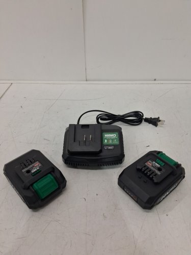 3pc kimo lithium rechargeable batteries & charger - 21v - black/green image 2
