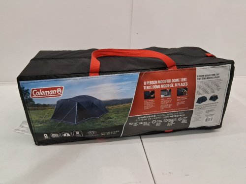 Coleman 8-Person Modified Dome Weathertec Protection Full Fly Tent - 144" x 108" x 77" - Blue/Grey (Model: 1991661) image 2