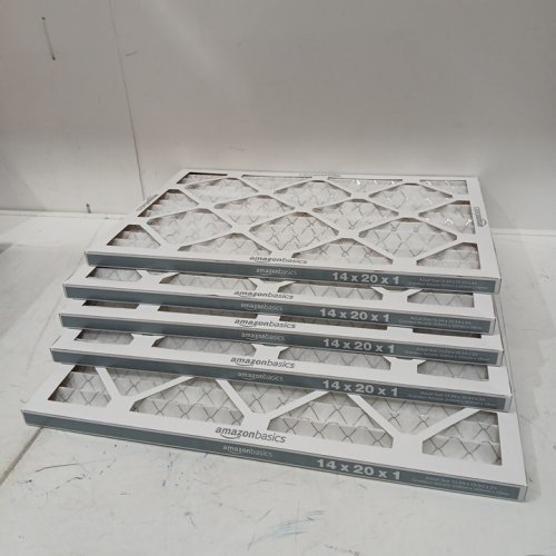 5PK amazon basics  ac furnace air filters -14" x 20" x 1" merv 5 - white image 3