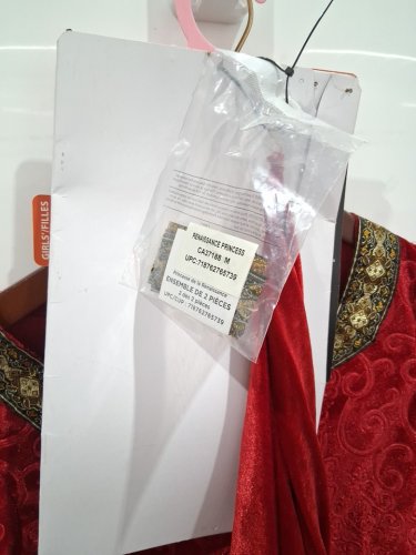 GIRLS GOODMARK RENAISSANCE PRINCESS COSTUME - MEDIUM (8-10) - RED/GOLD image 3