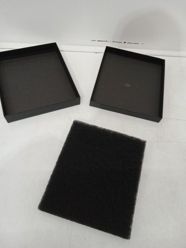 5 Simple Jewellery Boxes with textured paper inserts - 6" x 7" x 1" - Matte Black image 3