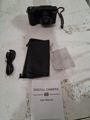 4K Digital Camera with 18x Digital Zoom and 3" Flip up Screen - 64mp - Black image 3