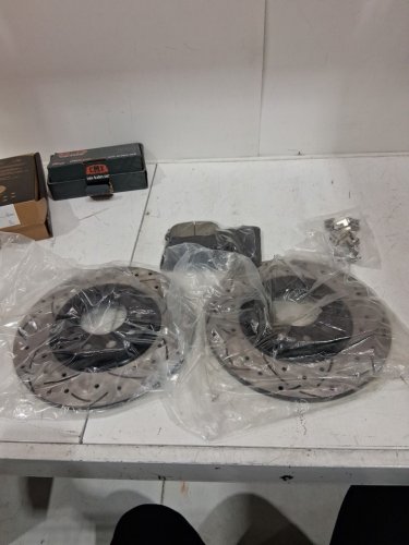 one performance brake pads and rotors for Jeep Cherokee 2014 - 2022 - steel (Models: CMX-D1734  DS1-781099 image 2