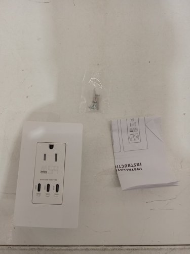 TOPELER 65W GaN Ultra Speed Charging USB-C Wall Outlet Receptacle - White - (Model: EWP1653C) image 2
